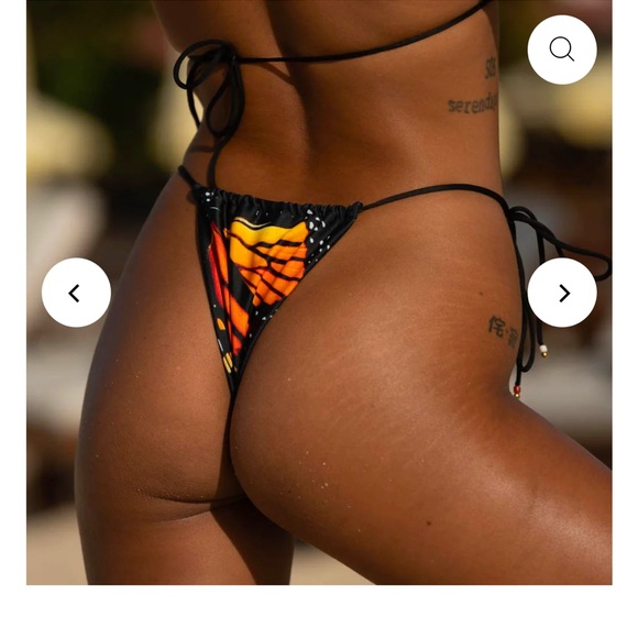 Andi Bagus Butterfly Print Bikini Set - Orange size small - Picture 2 of 2